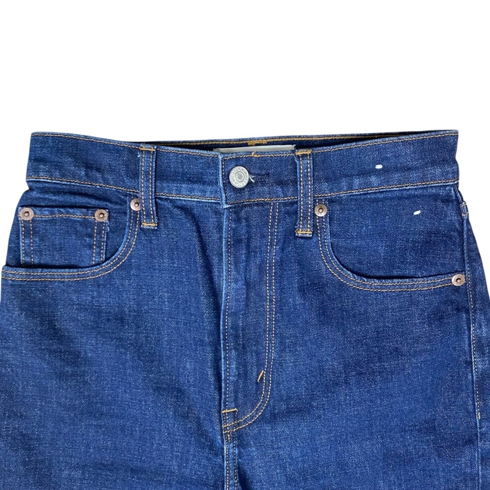 Abercrombie & Fitch Ultra High Rise Ankle Straight Jean Dark Wash 0/25 - Picture 4 of 8